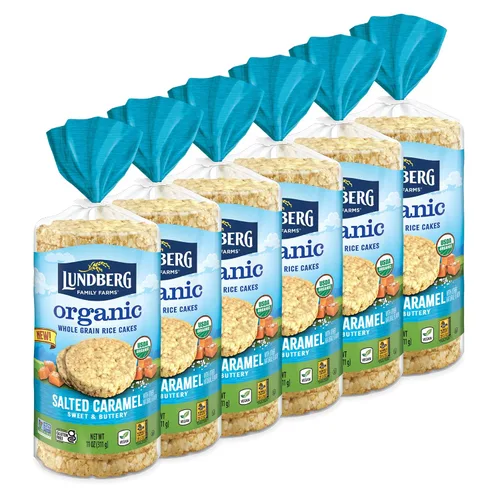 Vista 14 de Lundberg Tortas de arroz integral orgánico sin gluten ligeramente saladas- 8.5 oz