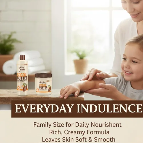 Vista 4 de Queen Helene Loción para manos y cuerpo de manteca de cacao – Fórmula ultra hidratante para una piel suave y radiante, 16 onzas, paquete de 3