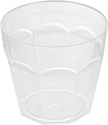 Vista 2 de Restaurantware -Vasos de postre de 5 onzas, 100 mini vasos desechables para aperitivos, redondos, diseño Pilsner, taza de parfait de plástico