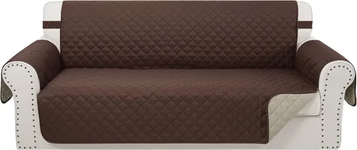 Vista 33 de Fundas para Silla Reclinable Reversibles Funda de Sofá para Mascotas Protector de Muebles Lazy Boy (Silla 23'', Beige/Beige)