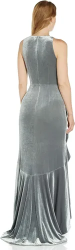 Vista 2 de Adrianna Papell Vestido de terciopelo en cascada para mujer