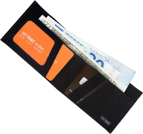 Vista 8 de SlimFold MICRO - Billeteras delgadas veganas con bolsillo frontal minimalista para hombre (bloqueo RFID)