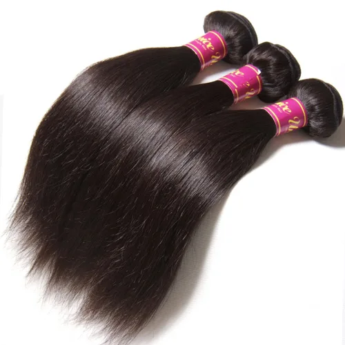 Vista 5 de Cabello 7 a malayo liso, 4 paquetes sin procesar, vírgenes, extensiones de pelo, cabello humano con longitudes mixtas, 100% cabello humano