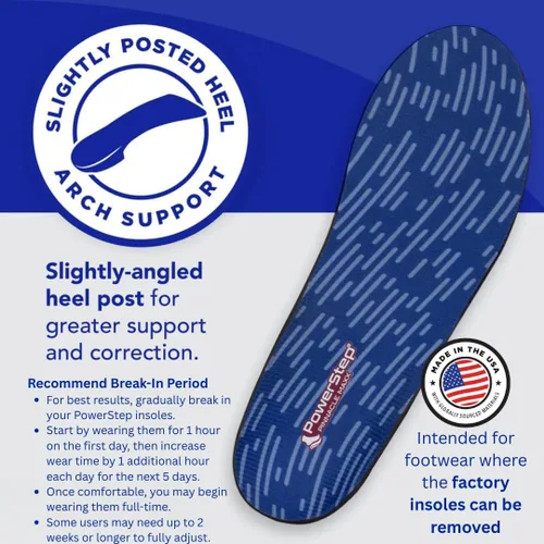 Vista 4 de PowerStep Pinnacle Maxx Plantillas ortopédicas – Ortesis para sobrepronación con máxima estabilidad y comodidad – Estilo de talón en ángulo firme +