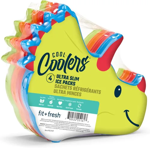 Vista 16 de Cool Coolers Kids Shaped Ice Packs for Lunch Boxes - Reusable Slim Ice Packs for Kids Lunch Box, Freezer Packs for Bento Boxes, Long Lasting, BPA