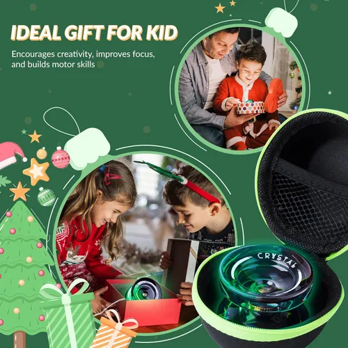 Vista 2 de Yoyo K2 Crystal - Yoyo profesional responsivo para niños principiantes, Yo Yo de doble función para adultos avanzados + rodamiento extra