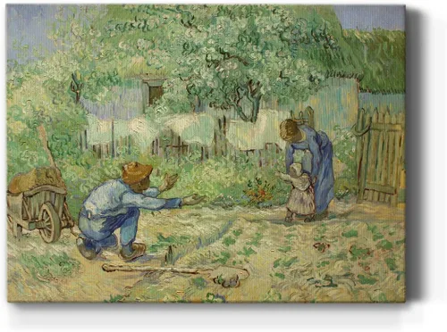 Vista 25 de Renditions Gallery Vincent Van Gogh Impreso Flores de almendra, famosa reproducción de pintura, lienzo de alta calidad envuelto en galería, listo