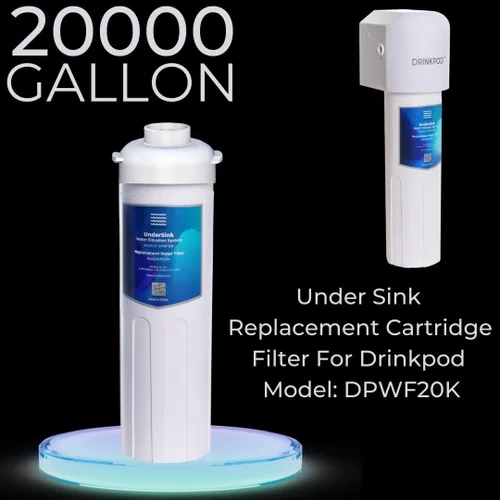 Vista 3 de Cartucho de filtro de agua de repuesto de 20,000 galones para sistema de agua debajo del fregadero Drinkpod
