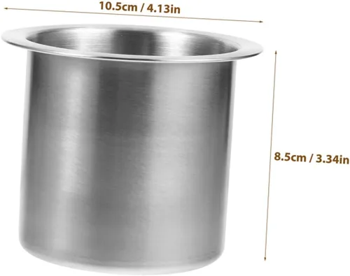 Vista 2 de 2 Pcs Stainless Steel Car Cup Holder Insert Stable Anti-Spill Drinks Holder for Truck Sofa Use Multifunctional Armrest Cup Support for Vehicles and