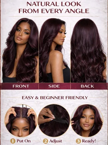 Vista 13 de Beauty Forever Bye Bye Knots - Peluca de cabello humano ondulado sin pegamento, predepilada, 7x5, encaje frontal, cabello humano suelto Peluca