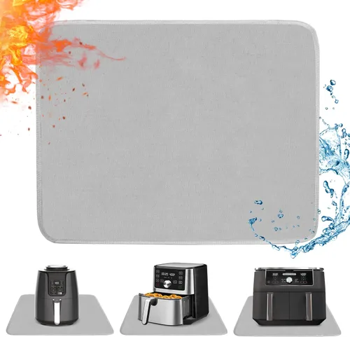 Vista 22 de Tapete resistente al calor para freidora de aire, tapete resistente al calor de 12 x 14 pulgadas para encimera, protector de encimera de silicona