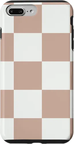 Vista 12 de Brown and White Classic Checkered Big Checkerboard Case for iPhone 17