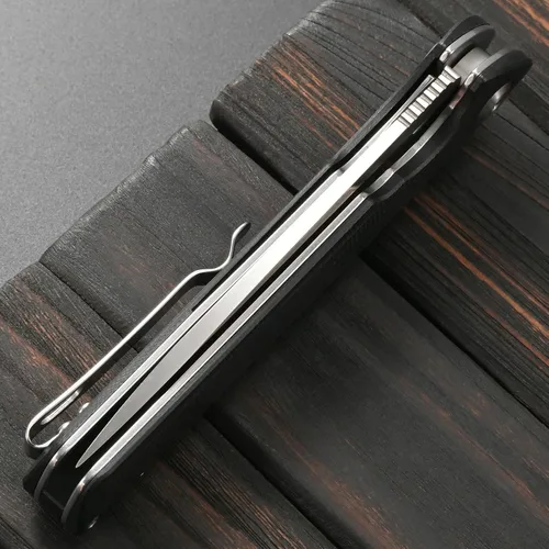 Vista 7 de Sitivien Cuchillo plegable ST102, hoja de acero D2+cuchillo de bolsillo con mango G10, cuchillo de herramienta EDC para exteriores, campamento