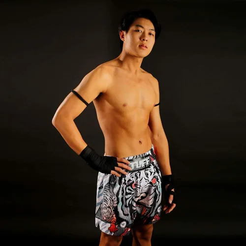 Vista 6 de Tuff Sport Muay Thai Shorts Boxing Tiger MMA Training Trunks