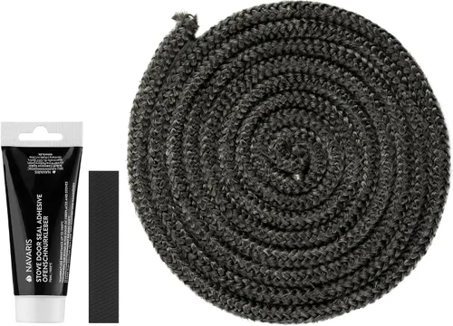 Vista 7 de Navaris Sello de cuerda para quemador de troncos, cable de sellado de estufa, sellador de repuesto para ahumador, leña, 9.8 ft de largo