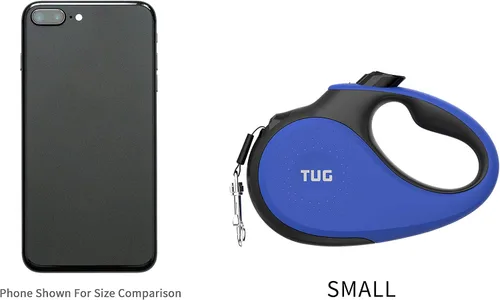 Vista 7 de TUG Correa retráctil para perro de 360° sin enredos con dispensador de bolsas de basura (pequeña, azul)