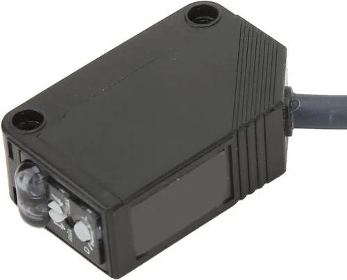 Vista 7 de Sensor de haz fotoeléctrico, interruptor de detección de reflexión difusa sensible con rango de 3.937 in, 12 24 VCC, salida NPN, cable de 5.91 pies