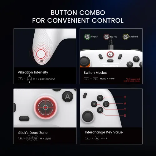 Vista 6 de GameSir Nova Lite - Controlador inalámbrico de 0.08 oz para PC con Windows, iPhone, Android, Switch y Steam Deck, controlador Bluetooth Gamepad