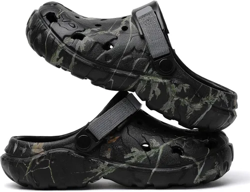 Vista 3 de Zuecos deportivos para hombre, sandalias deportivas al aire libre, zapatos de playa, zapatos de playa para interiores y exteriores, pantuflas