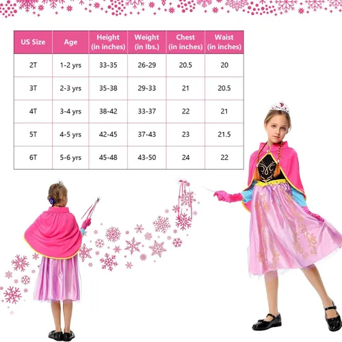 Vista 4 de Disfraz de princesa de Halloween para niñas, disfraz de cosplay para juego de rol, rosa, Halloween, Navidad, cumpleaños