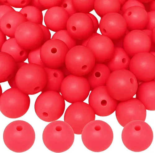 Vista 33 de Abalorios de silicona, 120 piezas de 6 mm abalorios redondos de silicona para hacer llaveros, pulseras, collares, aretes, joyas, manualidades DIY