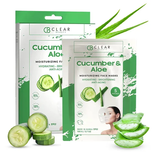 Vista 12 de Clear Beauty Mascarilla facial de oro de 24 quilates y colágeno, mascarillas reafirmantes e hidratantes para un brillo radiante y una textura suave