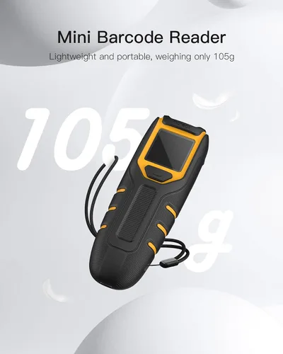 Vista 5 de Inateck Escáner de Código de Barras Inalámbrico, Escáner de Código de Barras Bluetooth Portátil con Pantalla, Escáner de Código de Barras 1D 2D QR