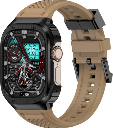 Vista 15 de Correa Deczone con Estuche de Acero Inoxidable Compatible con Apple Watch Series 9 8 7 SE 3 2 1/6 5 4 S 3 2 1 41mm 40mm 38mm, Bandas para iWatch