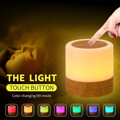 Vista 7 de Lámpara de Noche para Bebés y Guardería: Luz con Regulación de Intensidad Táctil para Lactancia y Niños - LED de Cuidado de Ojos, Luz Cálida Blanca