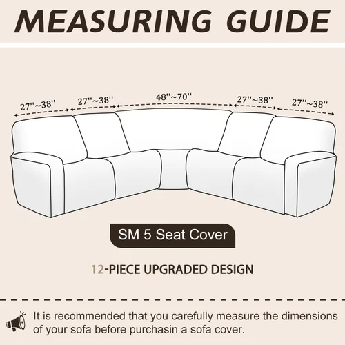 Vista 8 de Arfntevss Fundas de sofá seccional reclinable de terciopelo, Funda de sofá seccional de esquina para sofá reclinable, Funda elástica suave