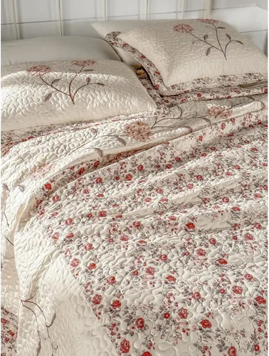 Vista 4 de BrylaneHome Colcha bordada Margaret - King, rosa