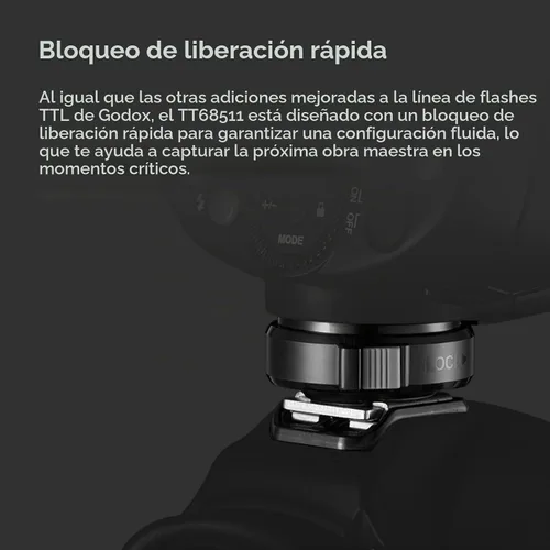 Vista 3 de Godox TT685II-C Flash para cámara Canon Speedlight, Flash E-TTL Speedlite de alta velocidad con sincronización, 2.4G Sistema inalámbrico X