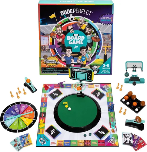 Vista 8 de Dude Perfect Juego de mesa, juegos de mesa familiares desafiantes y competitivos para 2 a 5 jugadores, juegos de mesa deportivos ideales para noches