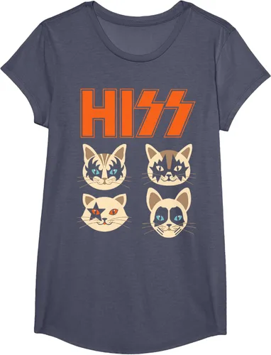 Vista 13 de Camiseta Hiss Funny Cats Kittens Rock Rockin, Negro