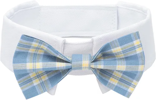 Vista 44 de Collar de corbatín negro para gato Segarty, lindo esmoquin para cachorros con corbatín para perros con collar blanco ajustable hecho a mano