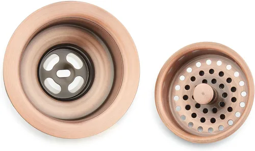 Vista 5 de Signature Hardware 480532 Colador de cesta de 4-1/2" con cordal - Oro cepillado