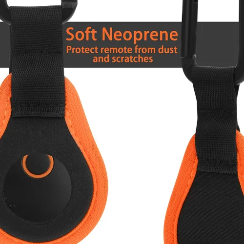 Vista 4 de Xxerciz Funda protectora compatible con Bushnell Wingman 2 Golf GPS altavoz remoto botón soporte con mosquetón, funda protectora de repuesto