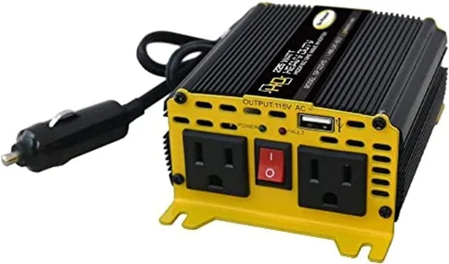 Vista 6 de Go Power GP-225HD Inversor de onda sinusoidal modificada de alta resistencia, 225 vatios, entrada de 12V, tomas de corriente AC duales, solución
