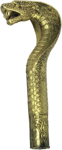 Vista 6 de Disfraz de cobra dorada para disfraz de bastón de Halloween con bastón de paseo, accesorio, Oro