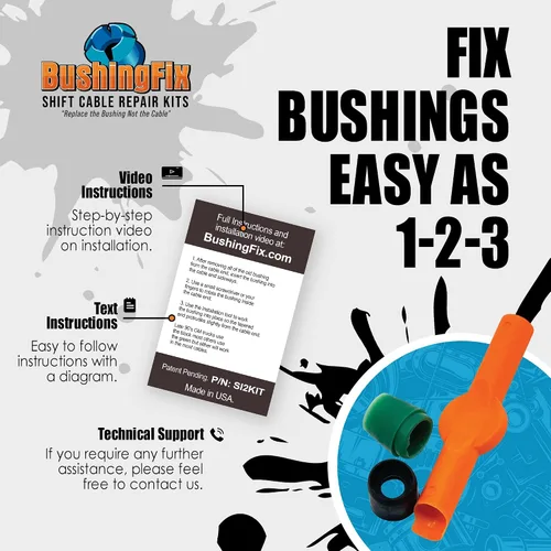 Vista 7 de BushingFix Si2Kit - Kit de reparación de bujes de cable de cambio automático, repuesto de buje de cable de cambio, kit de reparación de transmisión