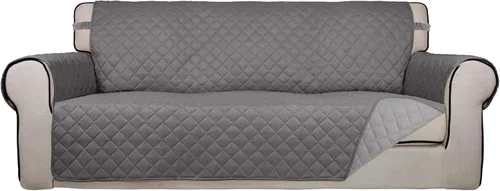 Vista 106 de PureFit - Funda de sofá acolchada reversible, protector de muebles impermeable, funda de sofá lavable con espuma antideslizante y correas elásticas