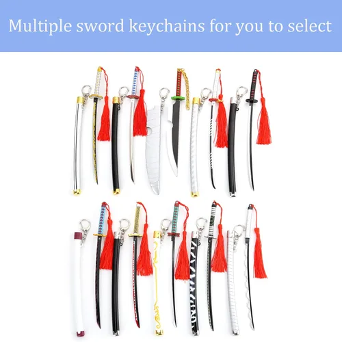 Vista 6 de Llavero Demon Slayer con espada Katana para colección