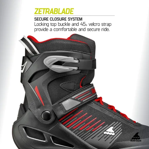 Vista 3 de Rollerblade Zetrablade - Patines en línea para hombres adultos, color negro y plateado