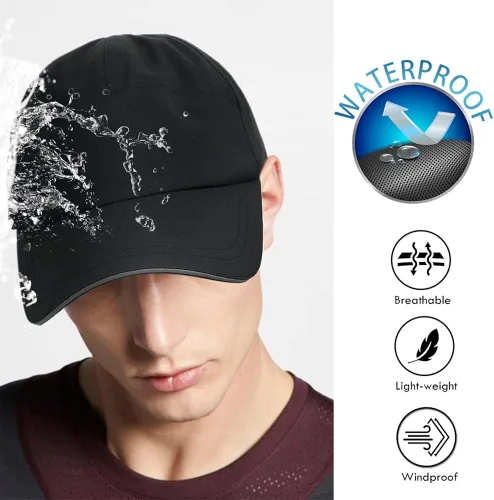 Vista 2 de Gorra de béisbol de golf impermeable para hombre resistente al viento sin estructura UPF50 para exteriores para mujer gorra deportiva ajustable