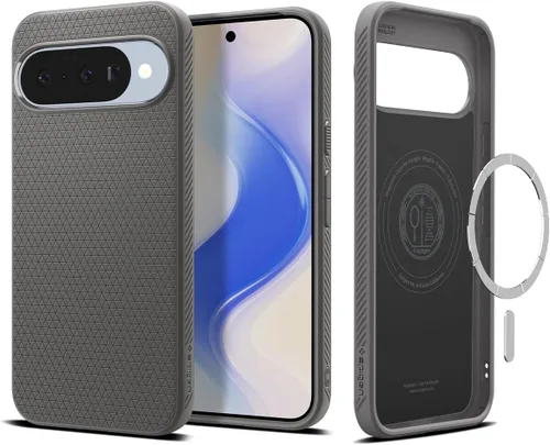 Vista 18 de Spigen Funda para Pixel 10/10 Pro, Liquid Air MagFit (2025) [diseñada para Pixelsnap, compatible con accesorios MagSafe] - Verde abismo Compatible
