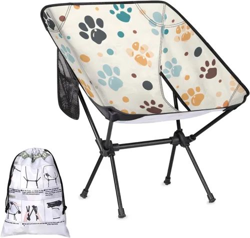 Vista 16 de Honeybaby Silla plegable de camping con mariposa, sillas de camping, ligeras, portátiles, sillas plegables para exteriores, para camping, viajes