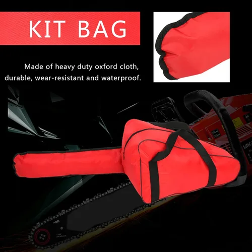 Vista 2 de Estuche para motosierra, bolsa de transporte para motosierra, protección portátil, impermeable, bolsa de transporte, accesorios para motosierra