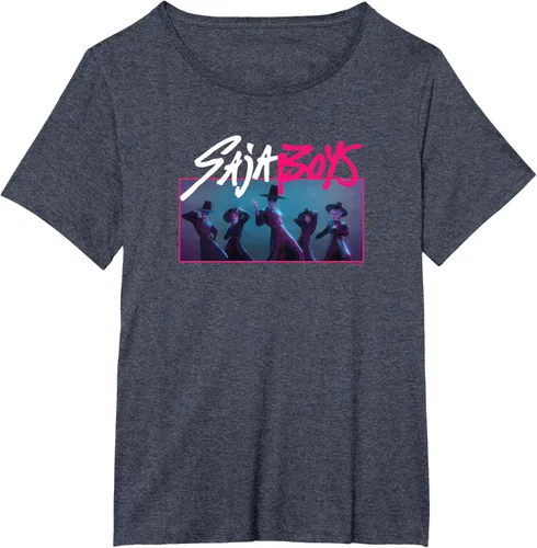 Vista 65 de Camiseta Oficial de KPop Demon Hunters Saja para Niños Negro