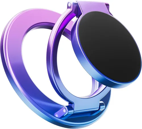 Vista 15 de SUPERONE Soporte de anillo magnético de doble cara, ideal para regalo, soporte de teléfono de gimnasio con bonito patrón para iPhone BK-FLOWER