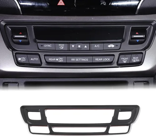 Vista 8 de Marco de Botón de Modo de Aire Acondicionado de Consola Central Moldura para Honda Pilot 2016-2022/ Honda Ridgeline 2017-2023/ Honda Passport